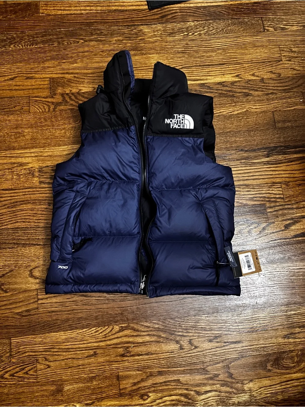The North Face Puffy Vest in Navy and Black